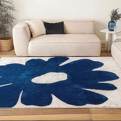 Blue Flower Custom Rugs