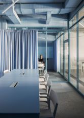 Blue Office Curtains