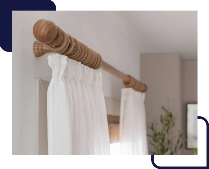 Curtain Wood Poles