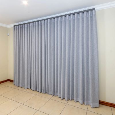 Double Wave Grey Curtains