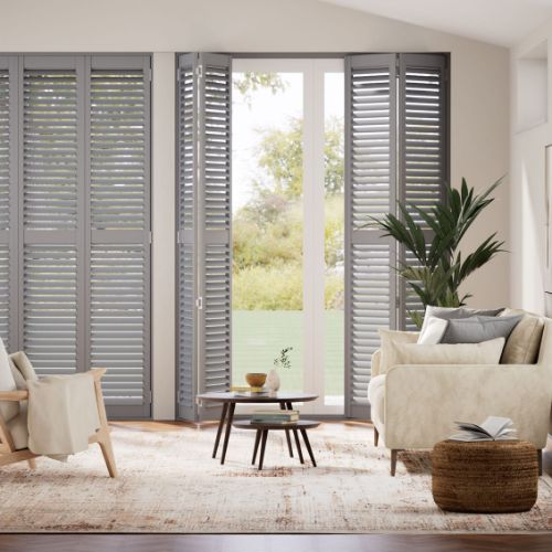 Light Grey Shutter Blind