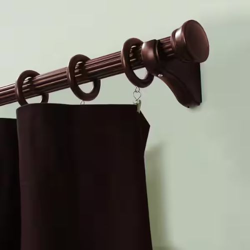 Grey Brown Curtain Pole