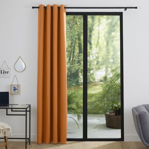 Orange curtains