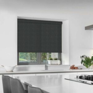 Twin Stripe Black Roller Blind
