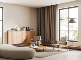 Living Room Interior Curtains Design